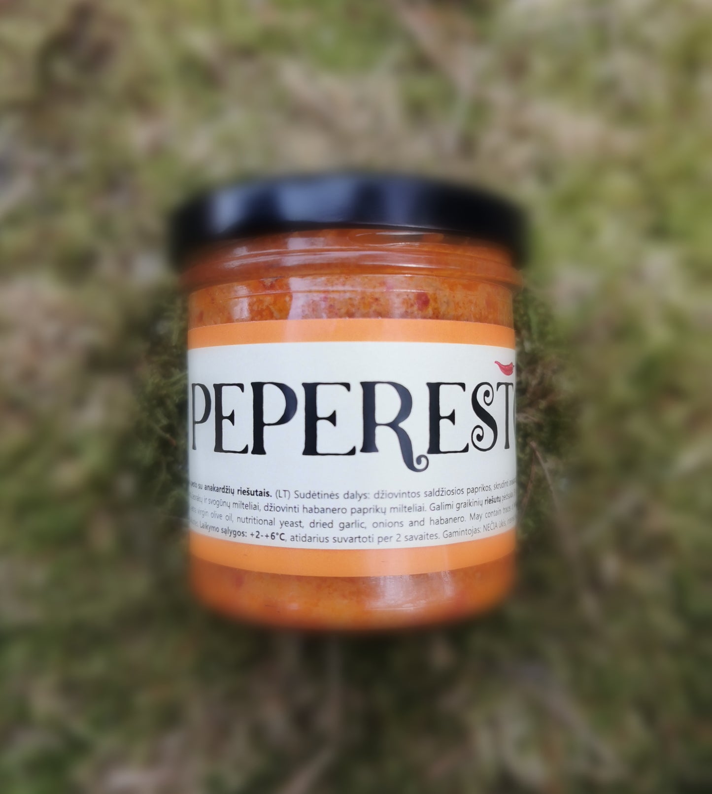 TIK PAGAL IŠANKSTINĮ UŽSAKYMĄ! Peperesto - veganiškas paprikų pesto su anakardžių riešutais (5 indeliai)